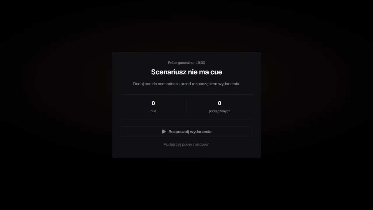 Sterowanie spektaklem na żywo w Arthoff z bieżącym cue